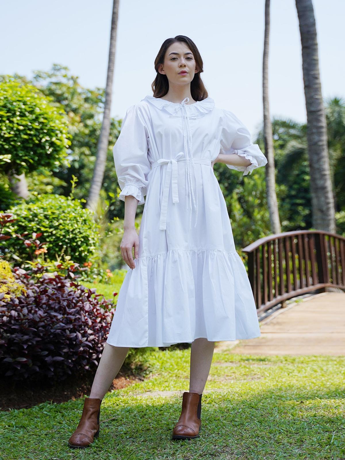 Marrion Midi Dress - White
