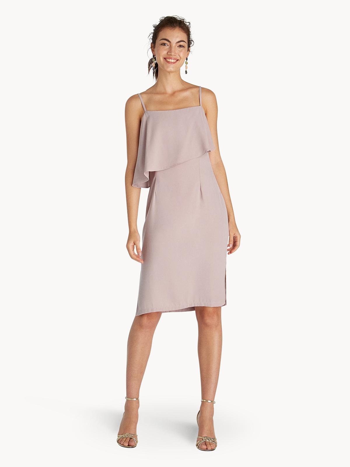 Mini Layered Slit Dress - Pink