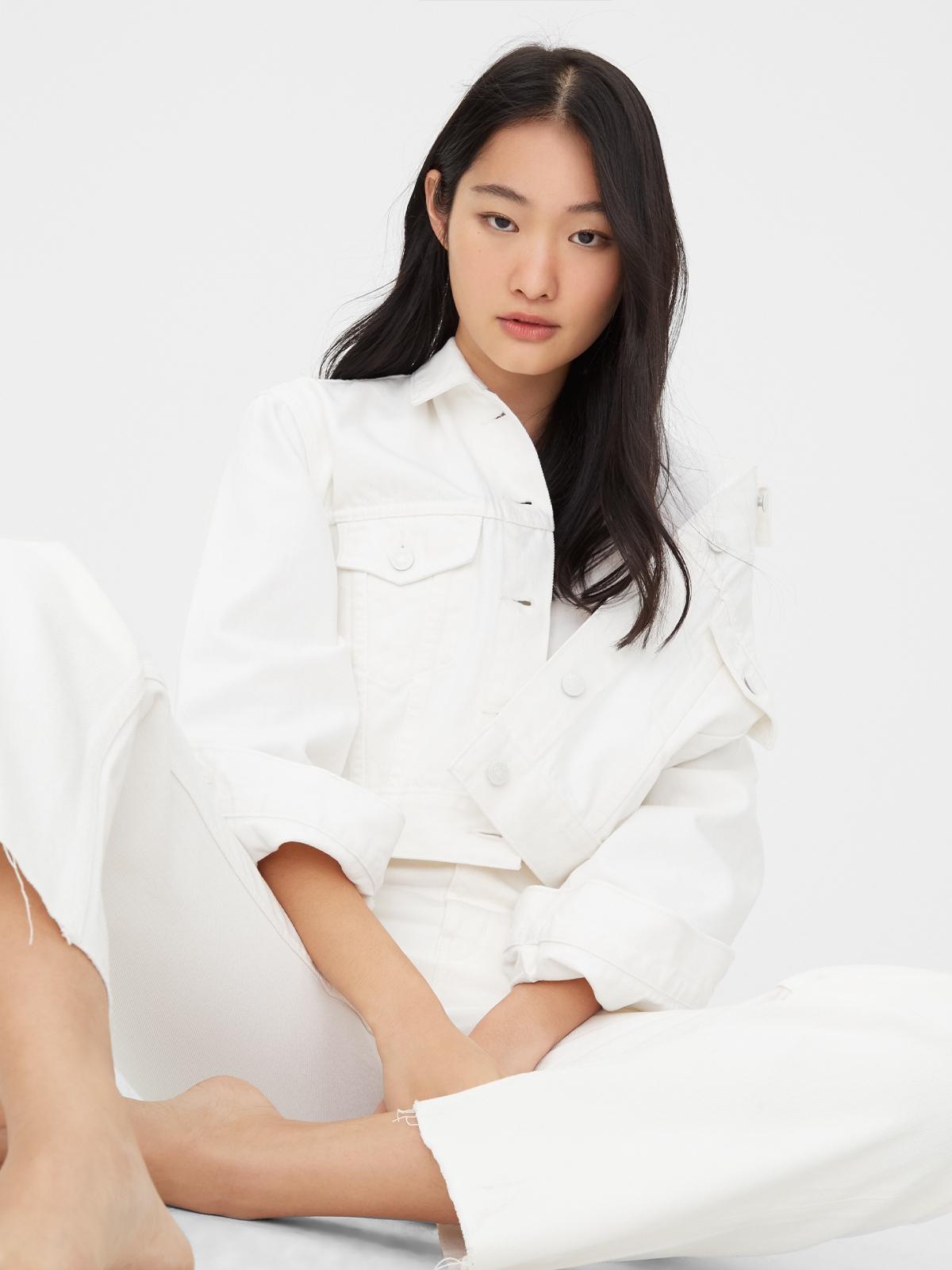 Sustainable Denim Jacket - White