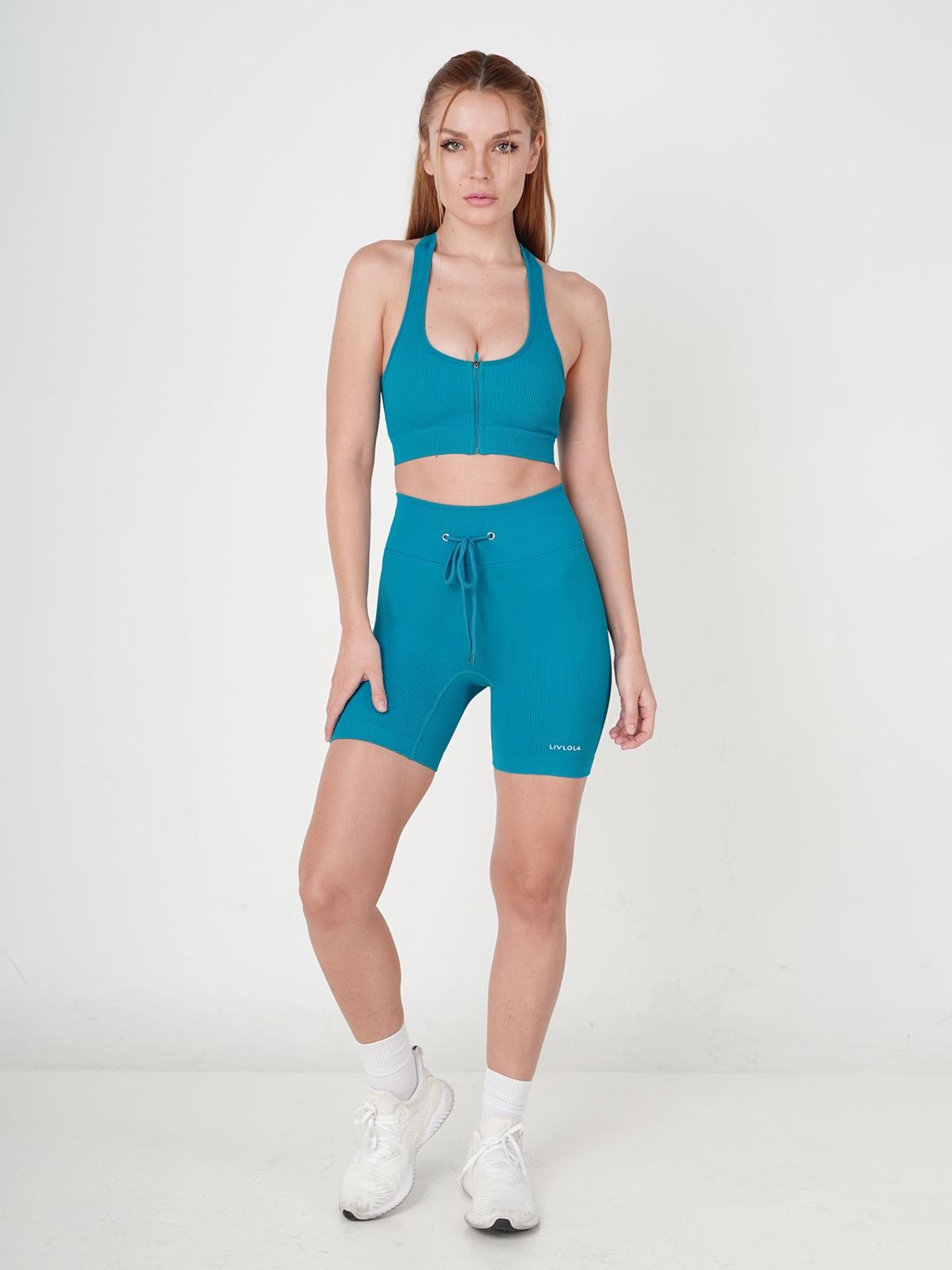 Commando Ribbed Biker Set - Emerald