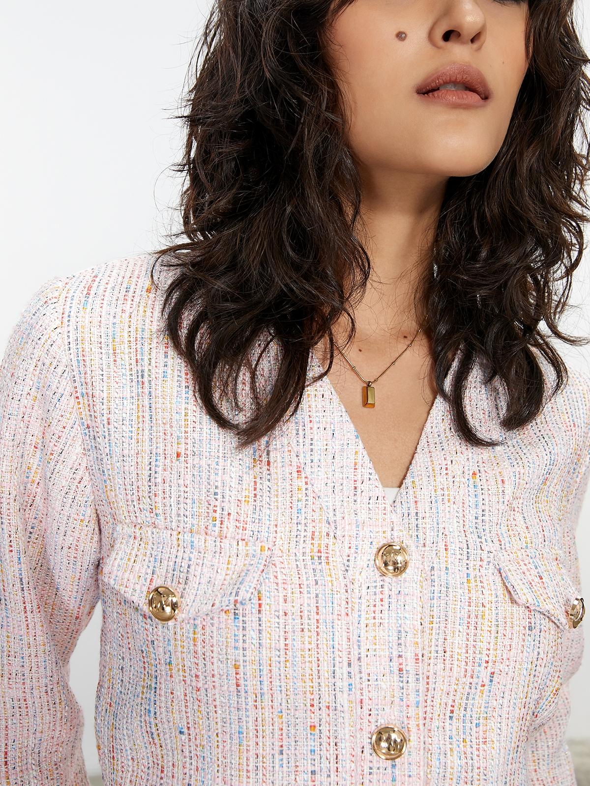 Jean-Michel Basquiat Tweed Jacket - Pink