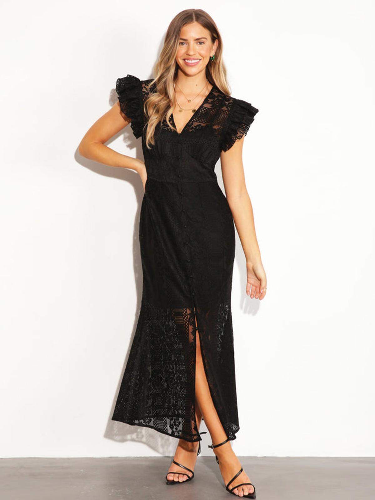 Black Lace Gabriel Dress - Black