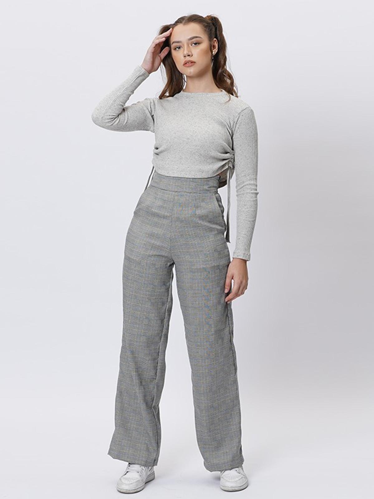 Anya Tied Top - Grey