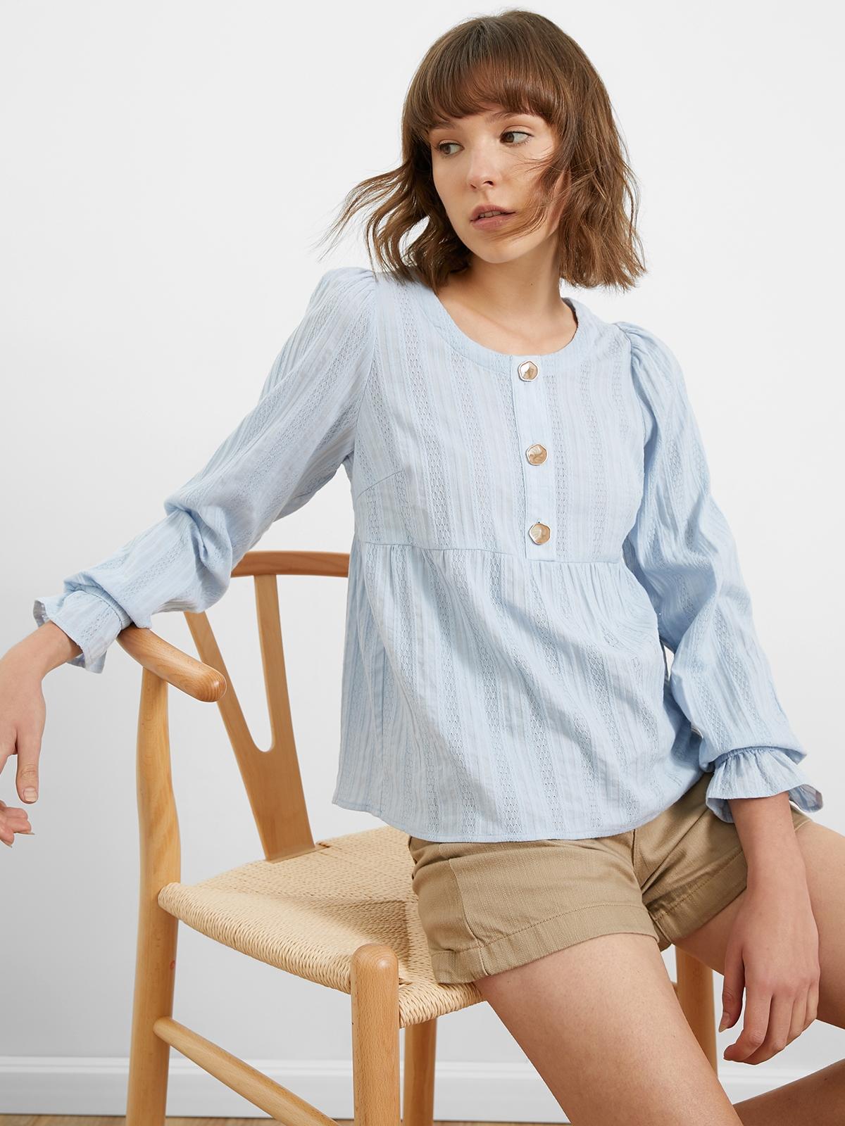 Long Puffed Sleeve - Blue