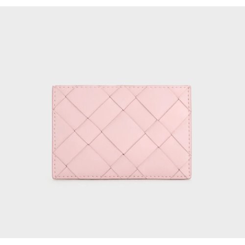  Ivette Woven Card Holder - Cotton Candy Pink 