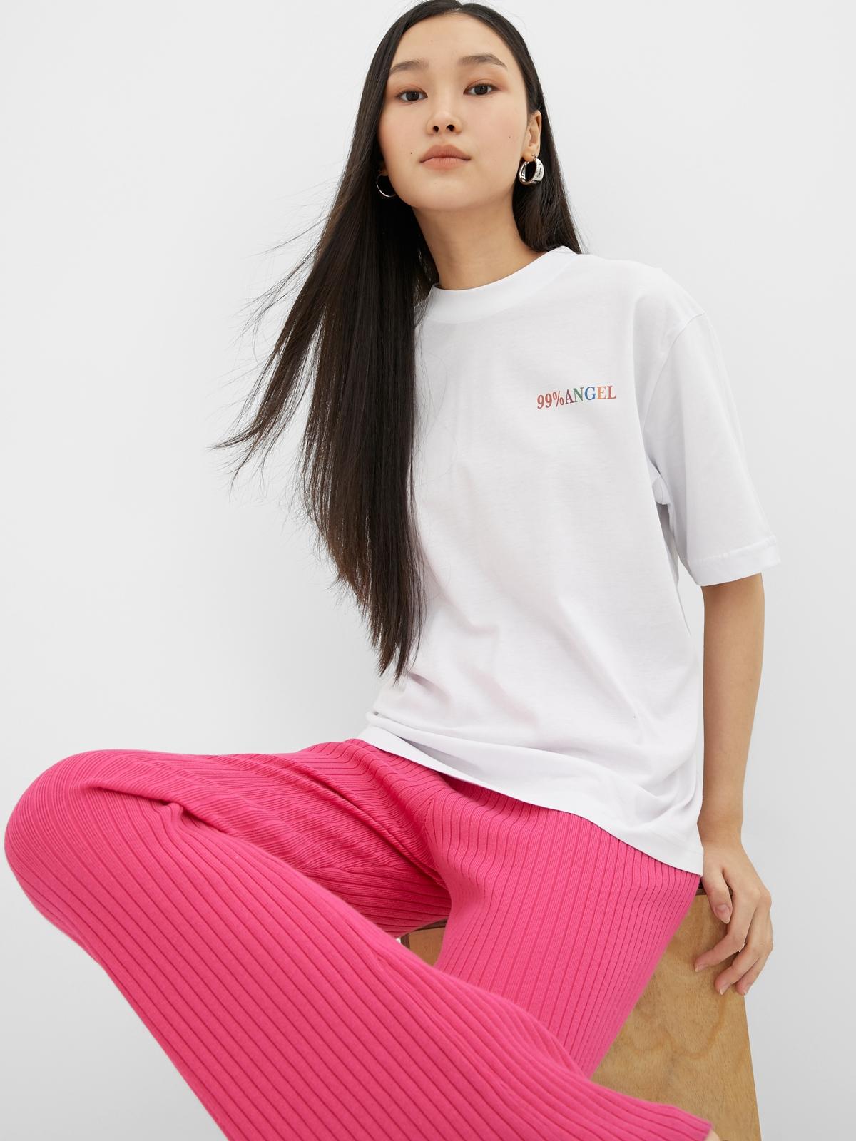 Sustainable 99% Angel Graphic Tee - White