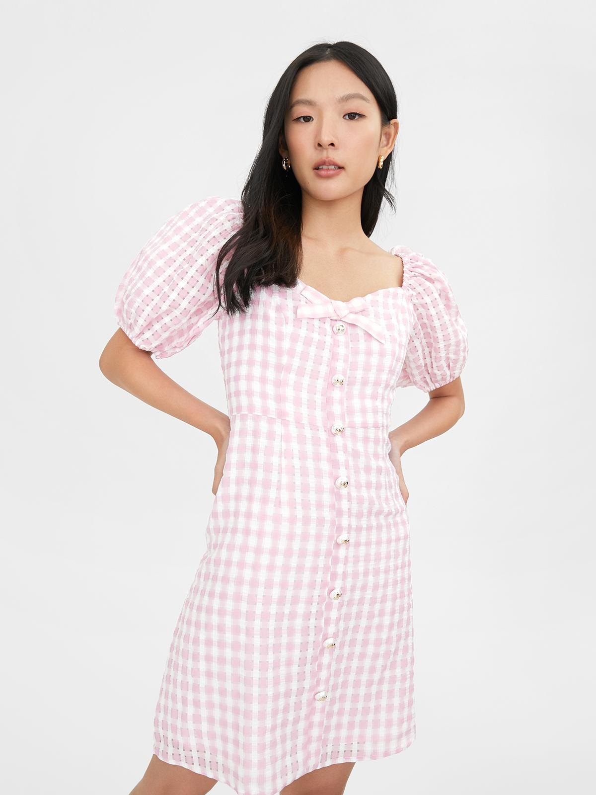 Barbie™ x Pomelo Gingham Mini Dress - Pink