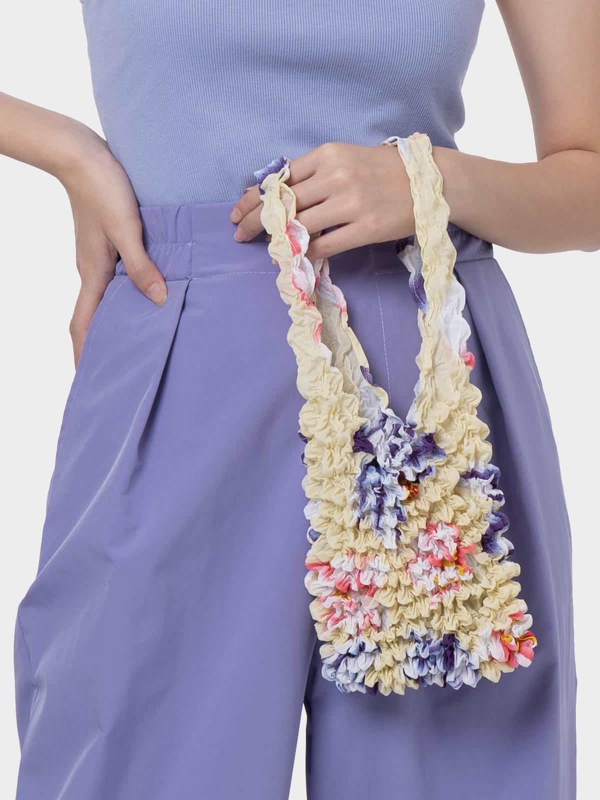 Iris Pleated Bag - Beige