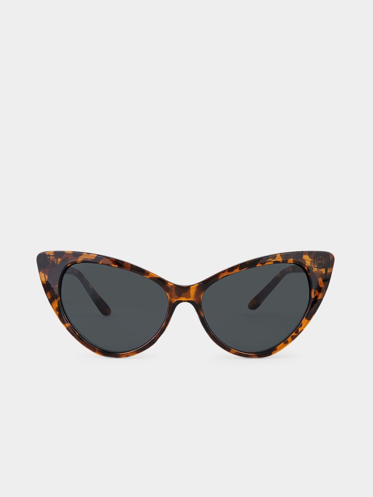 Matte Cat Eye Sunglasses - Brown