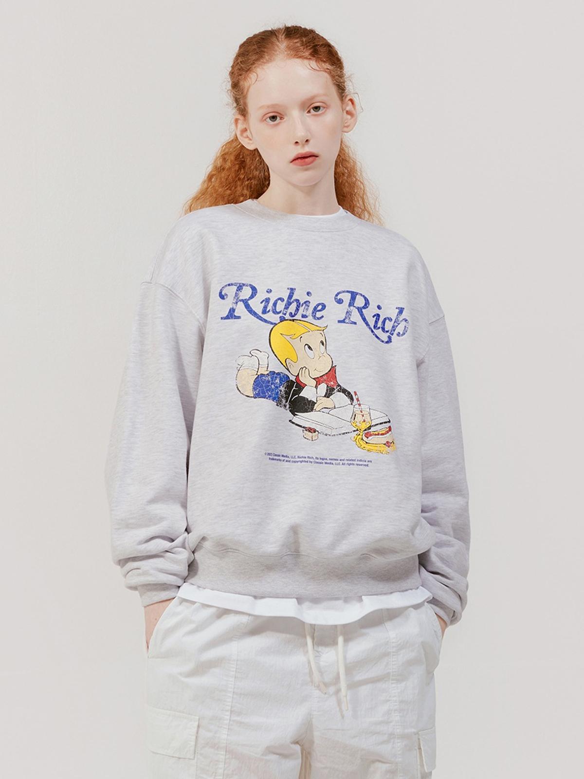 OIOI X Richie Rich Sweatshirts - Light Grey
