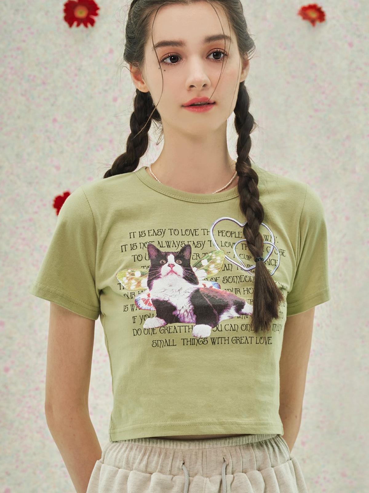 Nastyfancy X Minou Crop Tee - Green