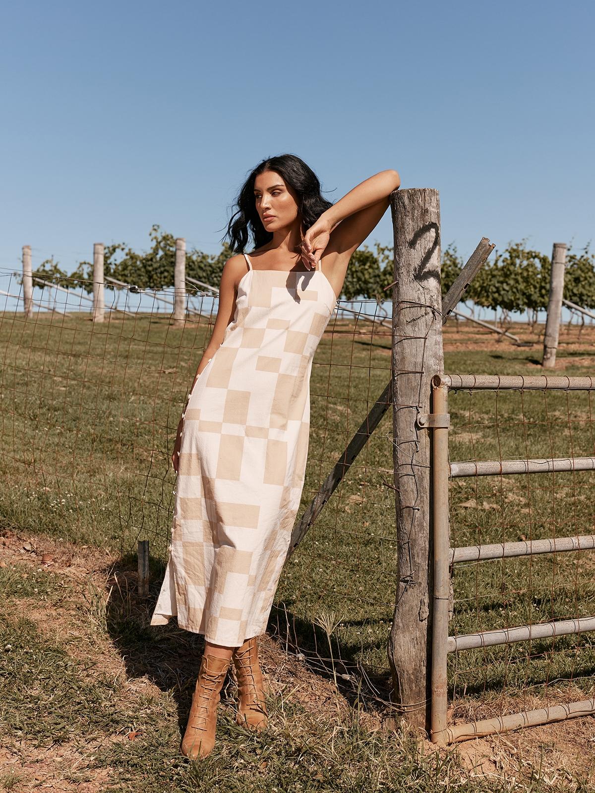 Brielle Midi Dress - White
