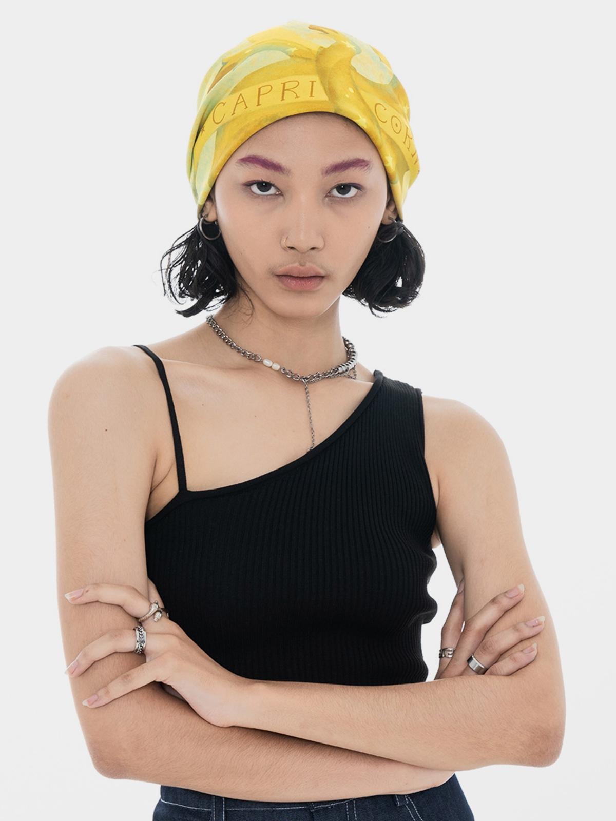 Capricorn Zodiac Scarf - Yellow