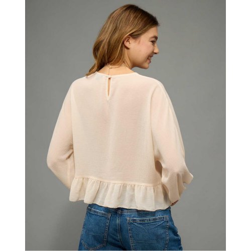 AE Ruffled Long Sleeve Blouse
