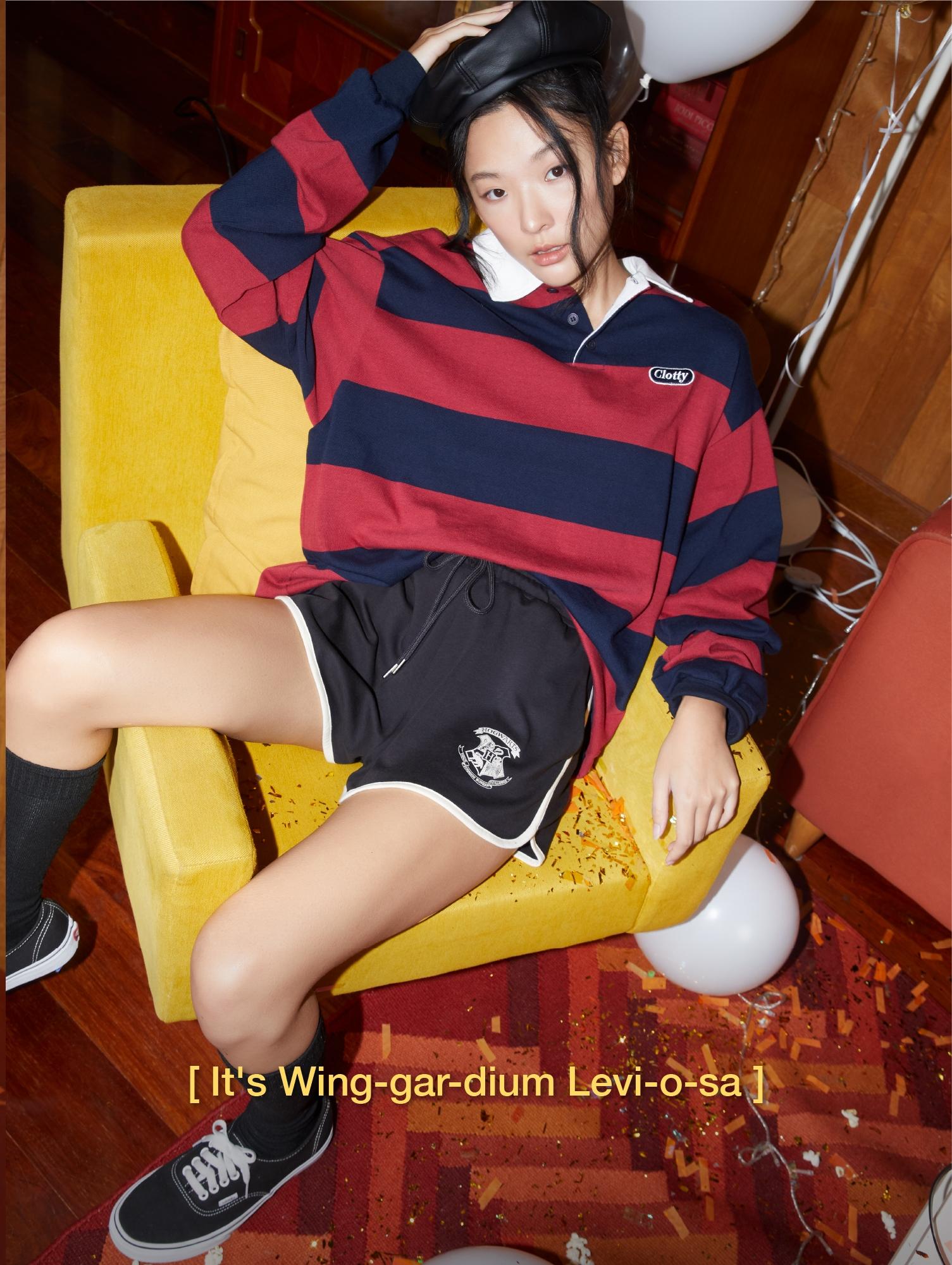 Harry Potter | Pomelo Hogwarts Sustainable Shorts - Black