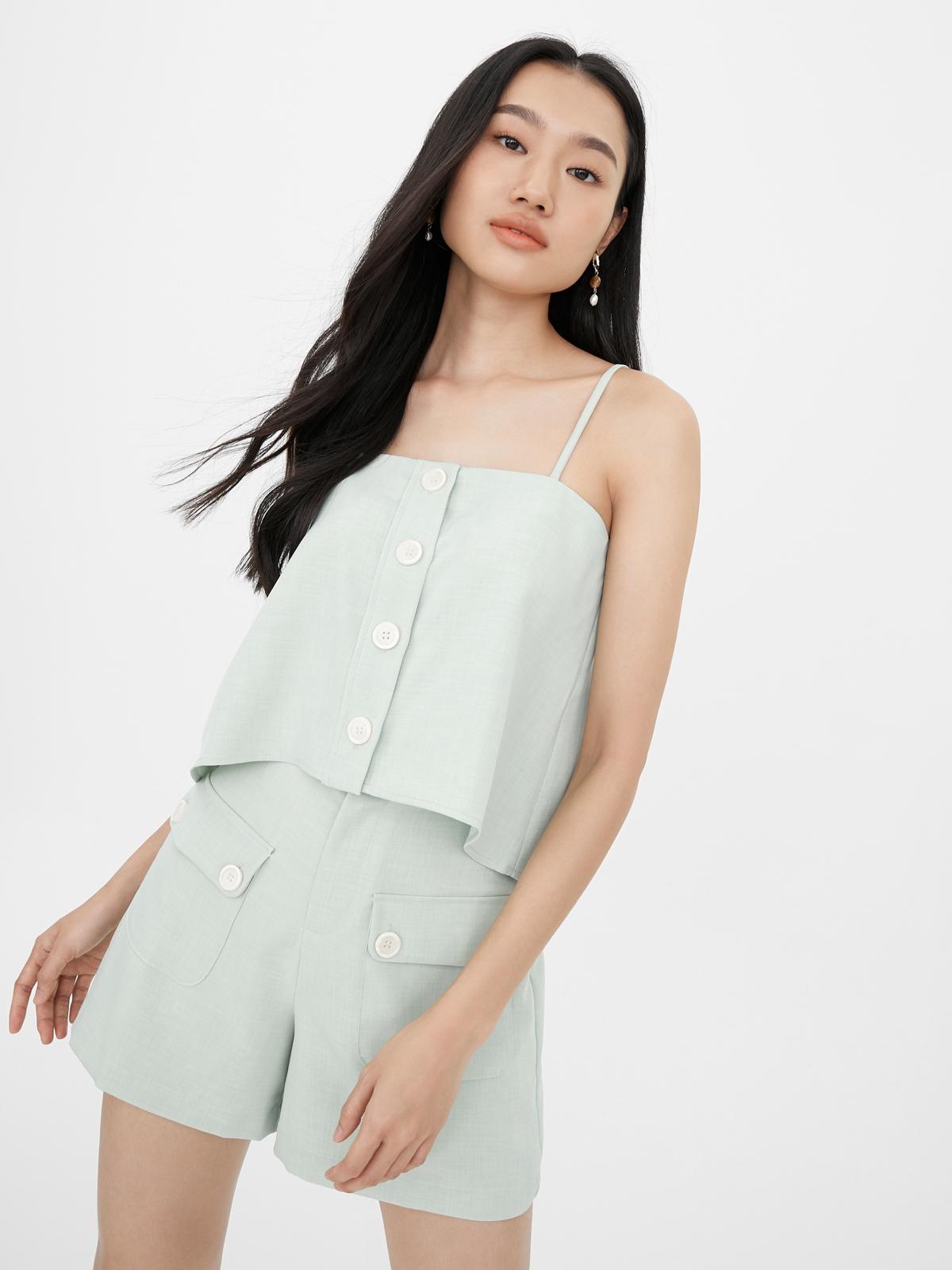 Button Up Cami - Mint