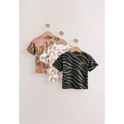 NEXT Short Sleeve 100% Cotton T-Shirts 3 Pack