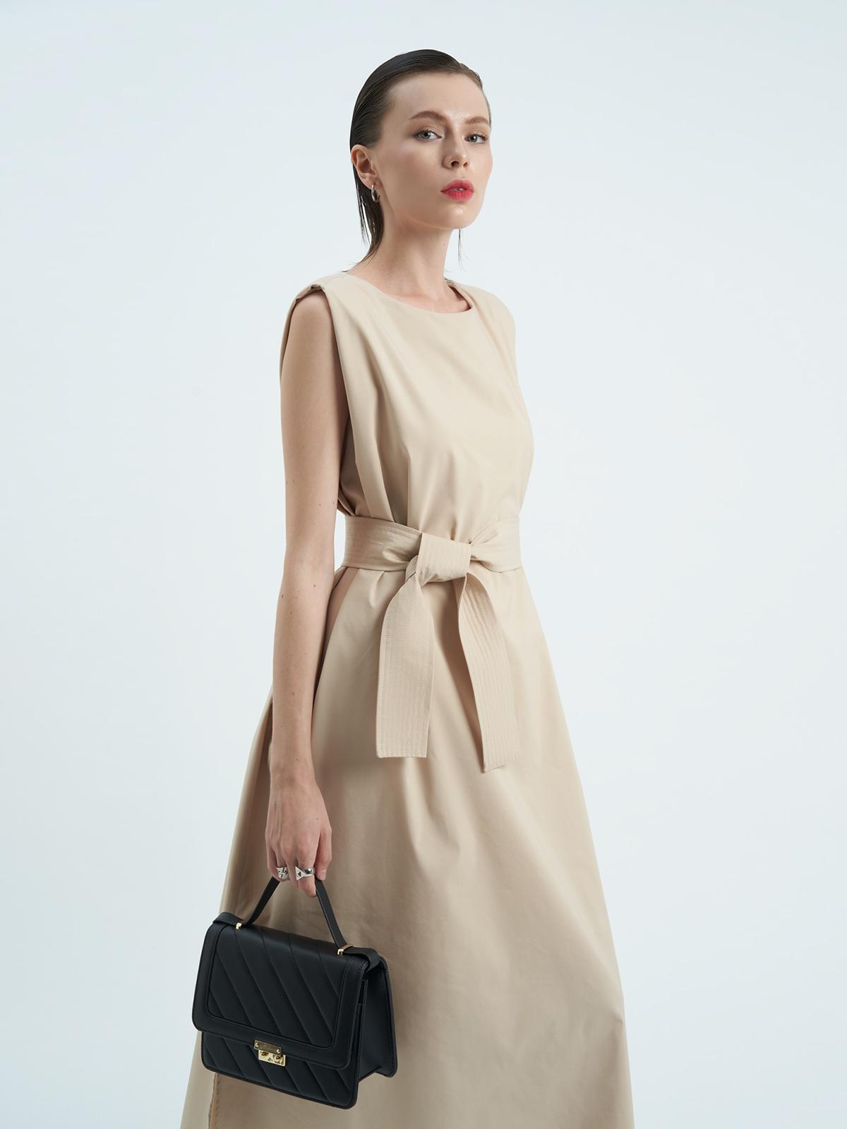 Cotton Poplin Kate Dress - Beige