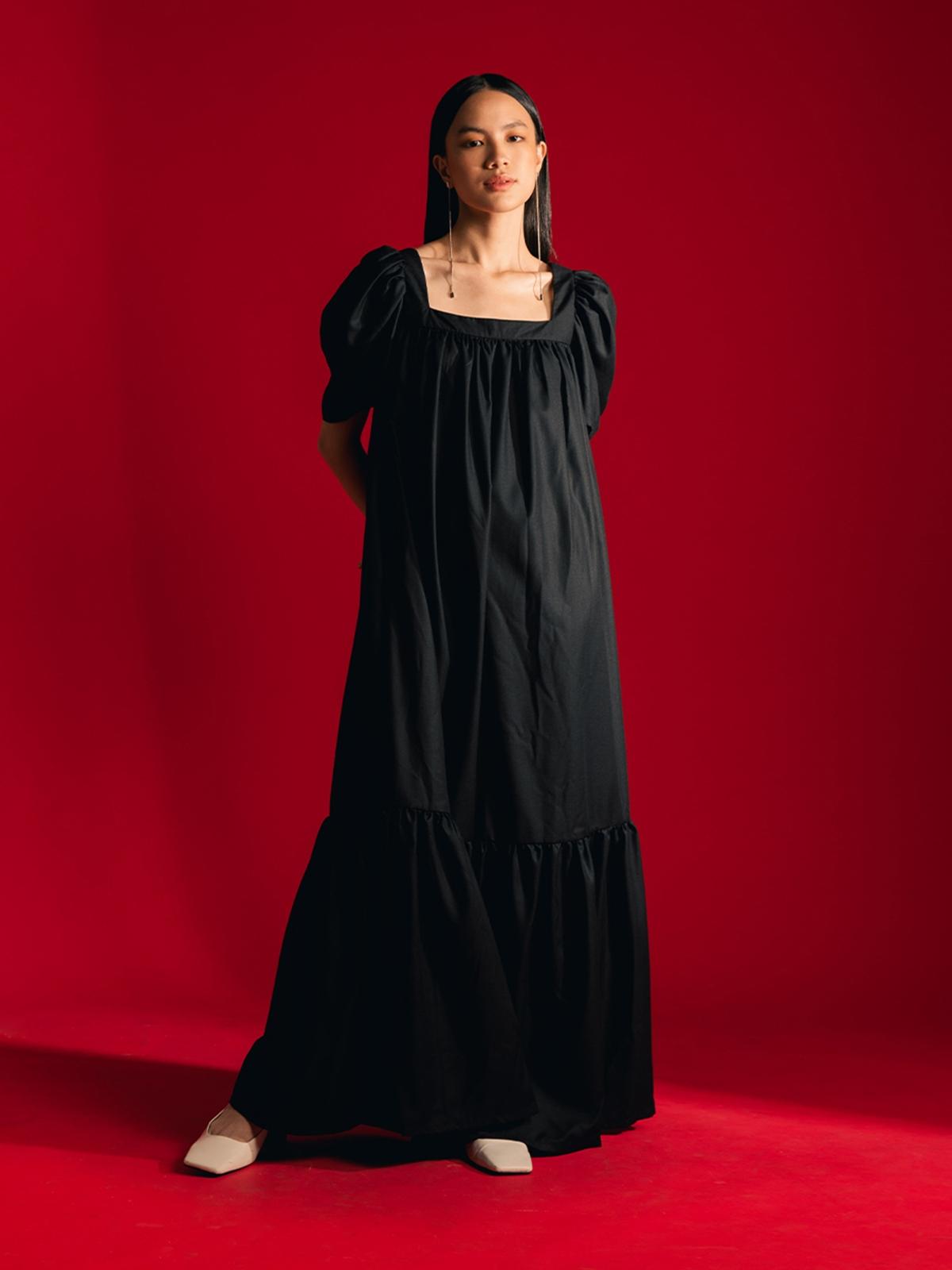 Sersi Tiered Dress - Black