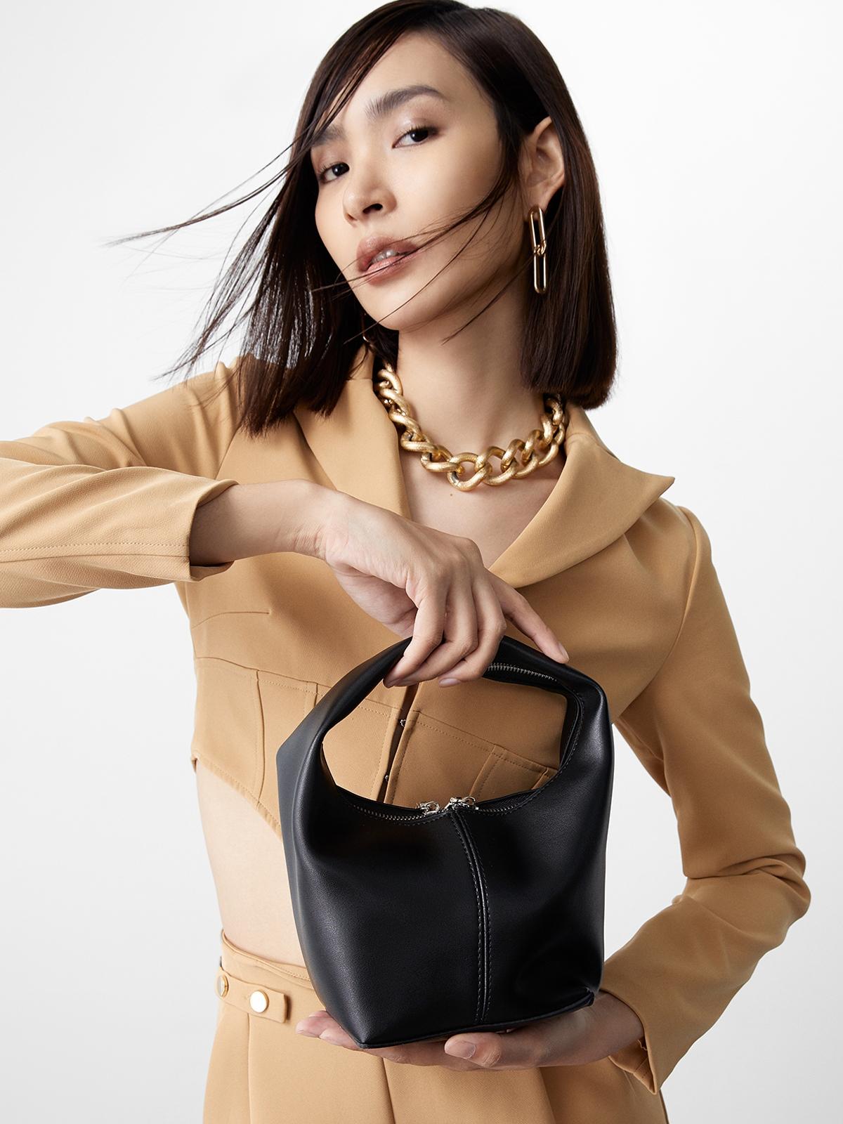 Sustainable PU Leather Bag - Black