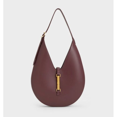  Cesia Metallic-Accent Hobo Bag - Wineberry Red 