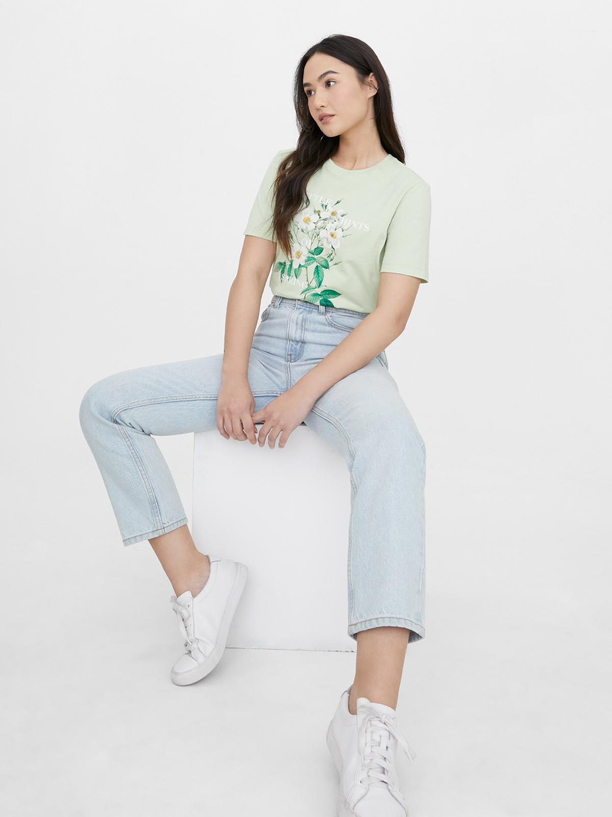 Sustainable Cotton Little Hints of Spring Tee - Olive