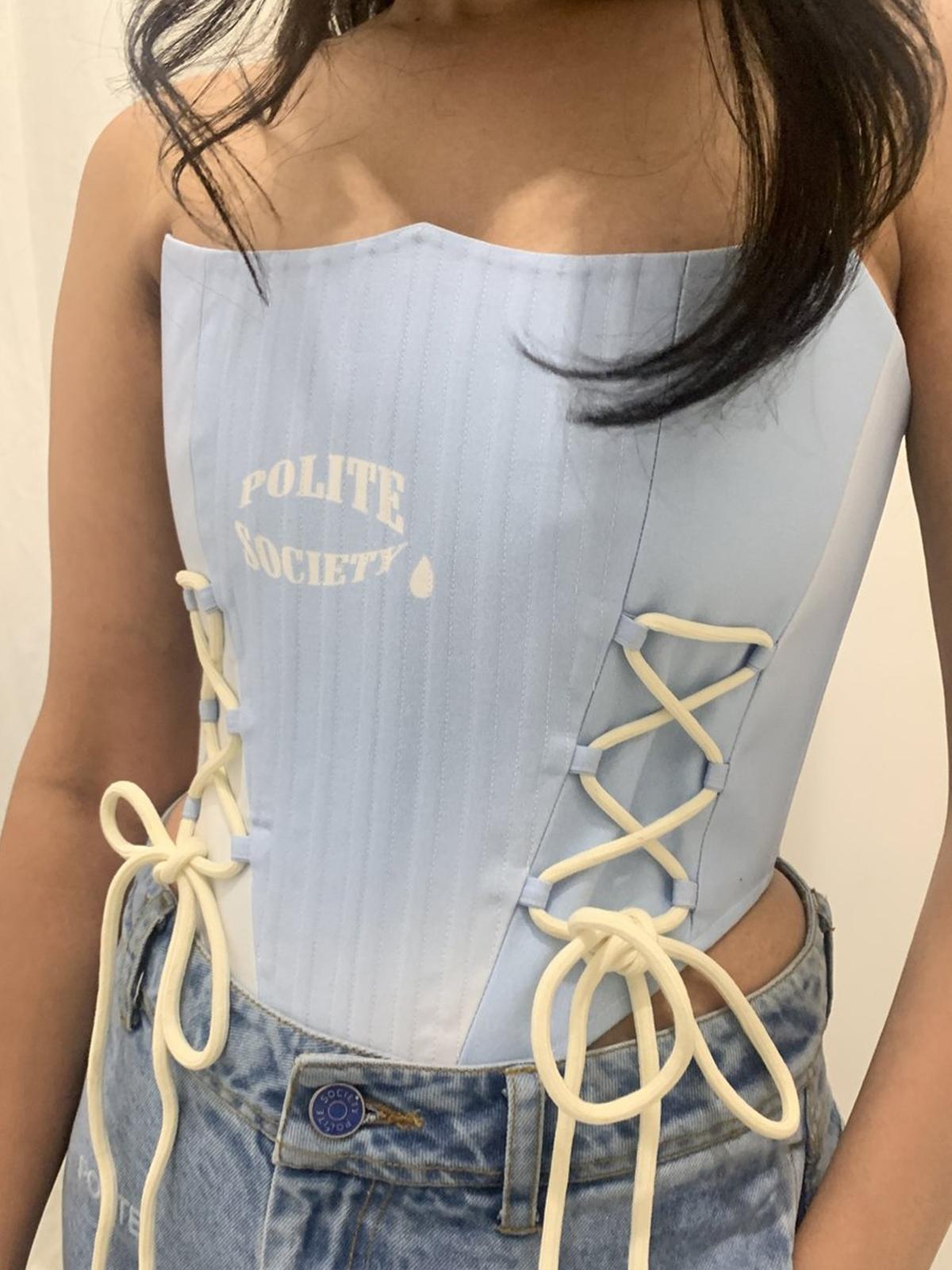 Upcycled Corset - Bubblegum