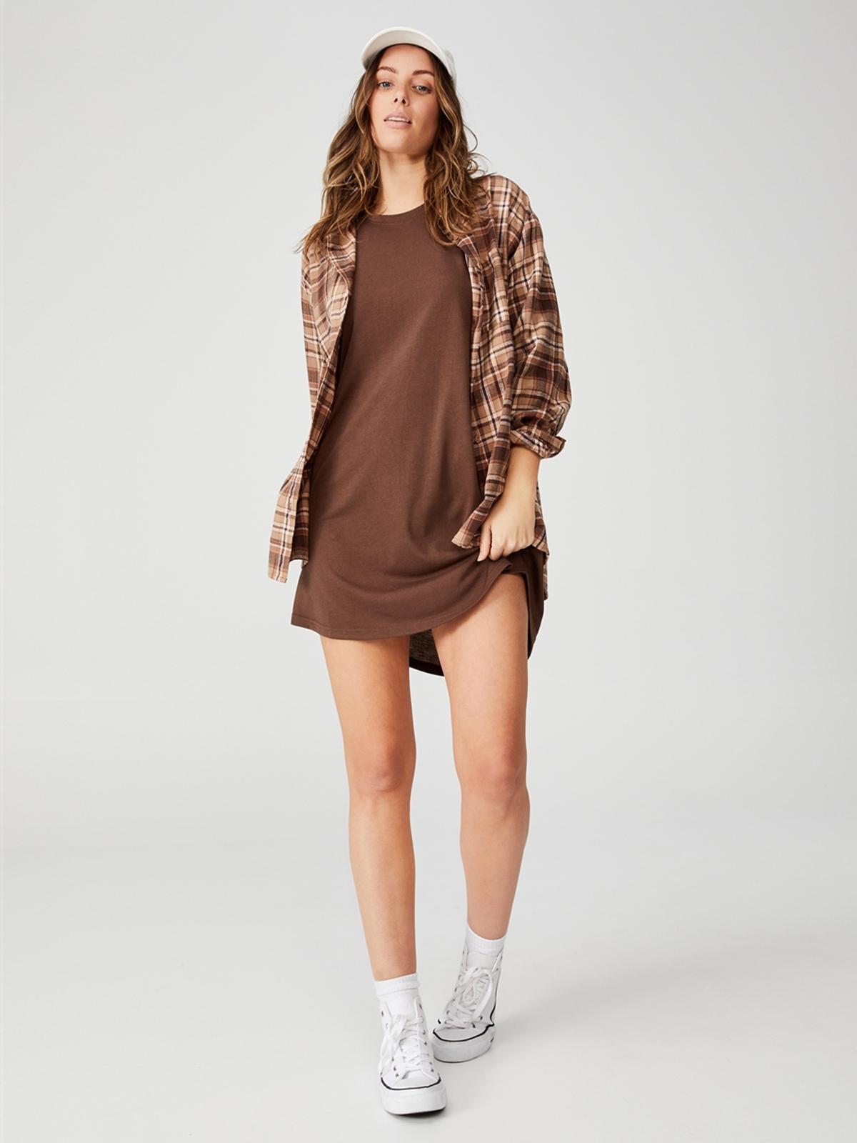 Tina T-Shirt Dress 2 - Acorn