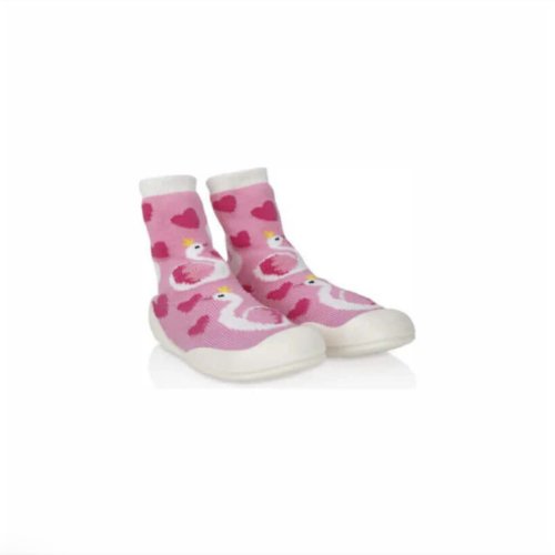Nuby Snekz Sock & Shoe - Pink Flamingo - Large