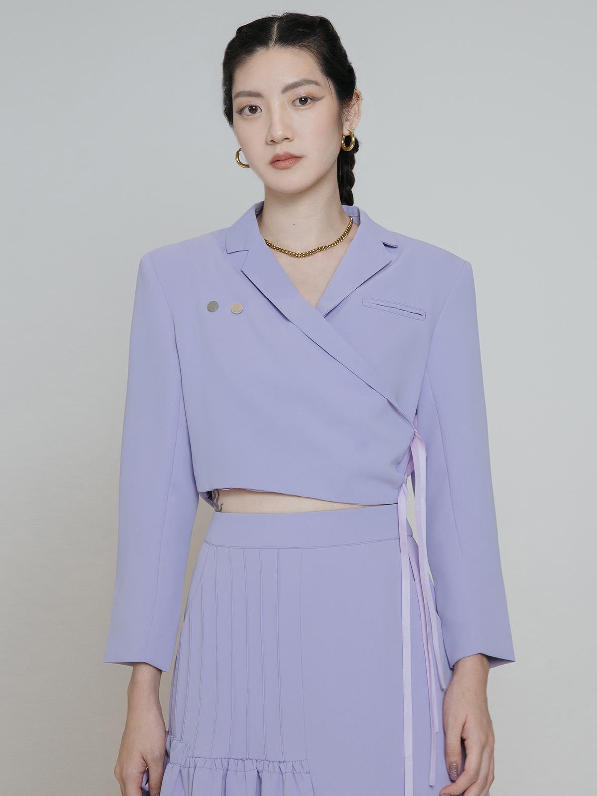 Nala Crop Blazer - Lavender