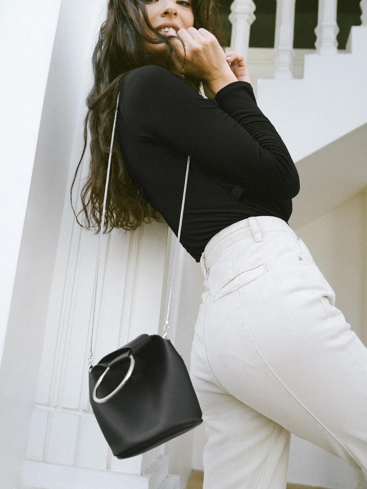 Two Way Bucket Bag - Black