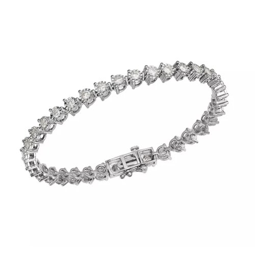 Diamond Prong Set Tennis Bracelet in 14K White Gold, 3.0 tcw