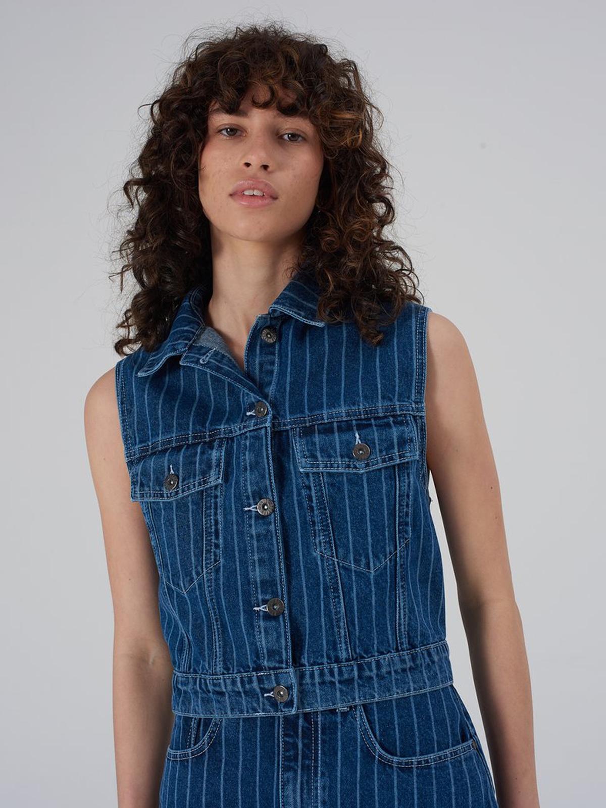 Degree Vest - Indigo/White