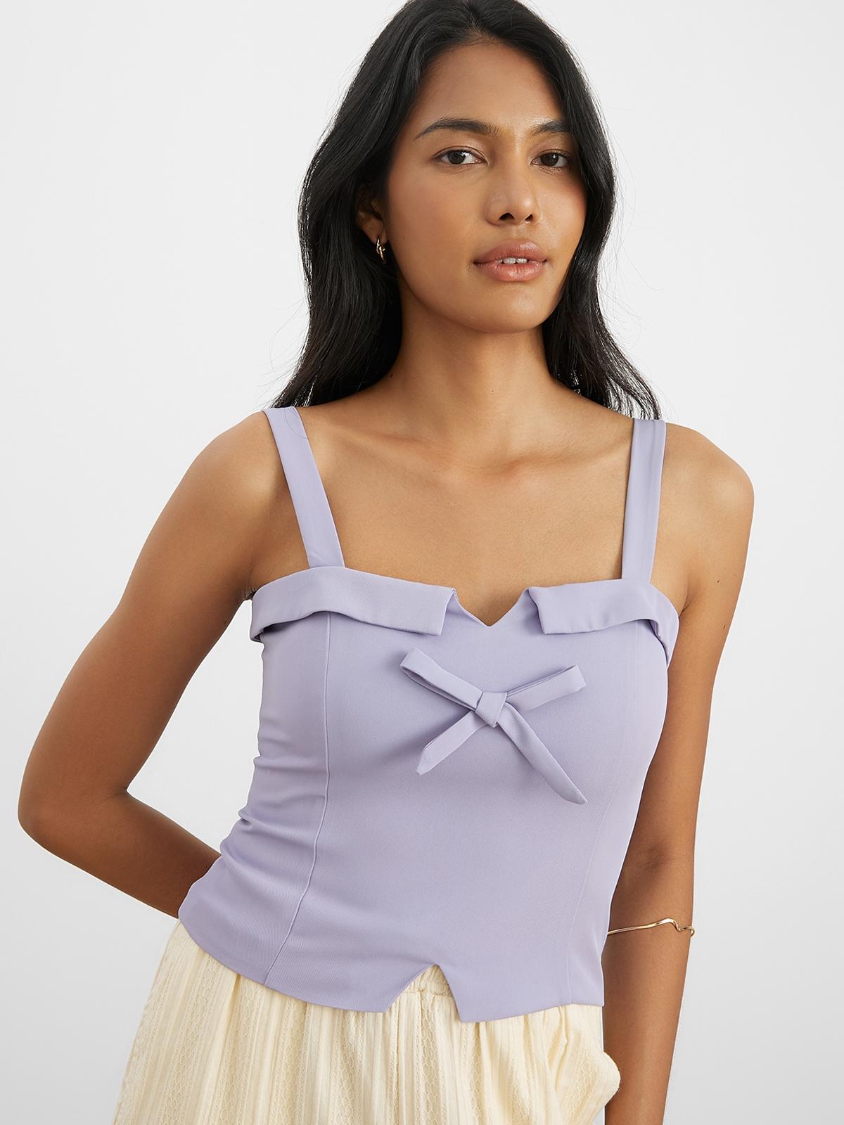 Bow Tie Accent Cami - Purple