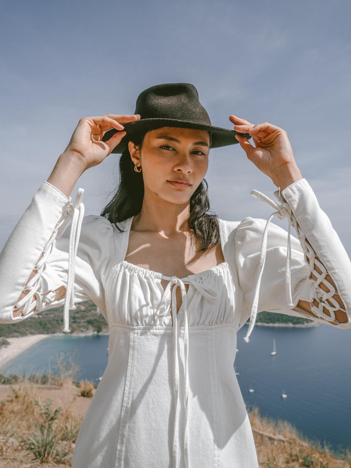 Sustainable Juliet Sleeve Dress - White