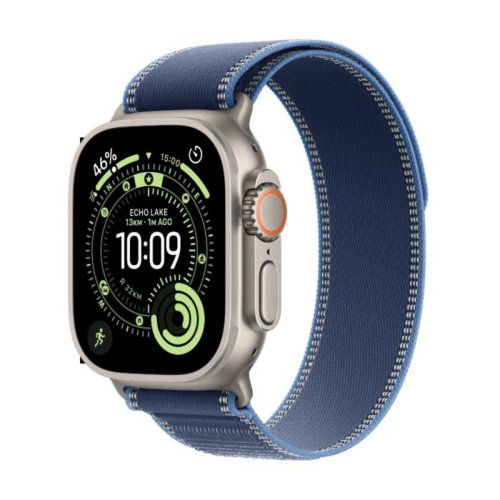  APPLE WATCH ULTRA 3 GPS + CELLULAR 49MM NATURAL TITANIUM CASE WITH BLUE/BRIGHT BLUE TRAIL LOOP - M/L MEWU4X/A
