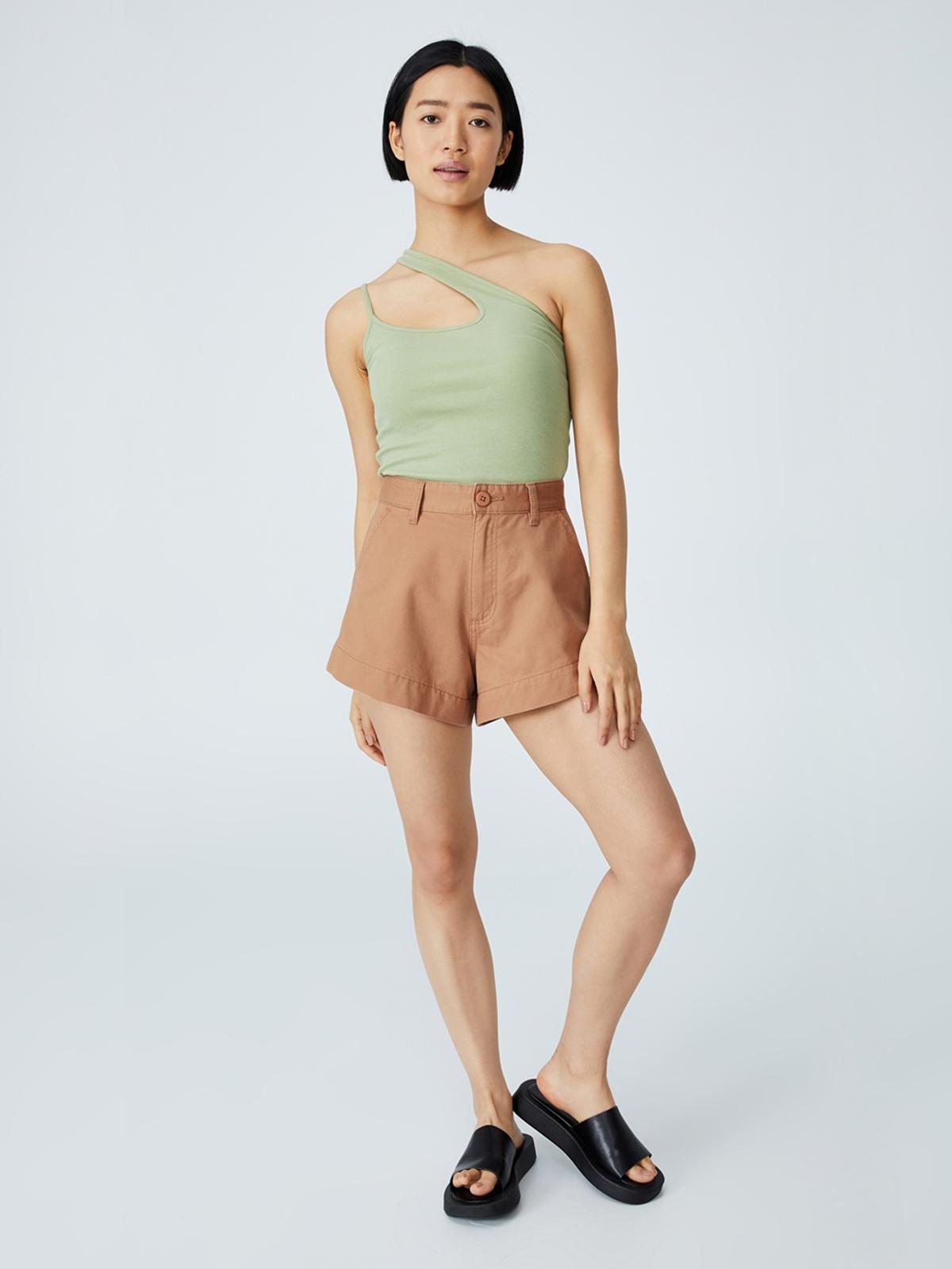 Petite A-line Parker Shorts - Soft Taupe