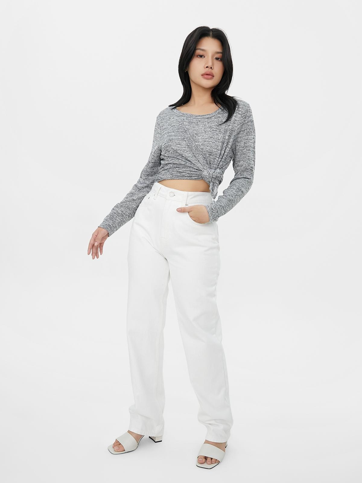 Kathleen Long Sleeve Top - Greys Twist