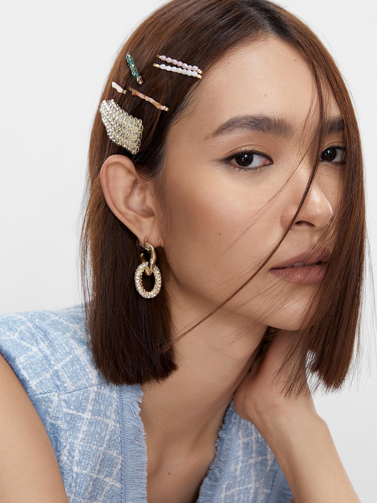 Crystal Detail Hair Clip - Multi Color