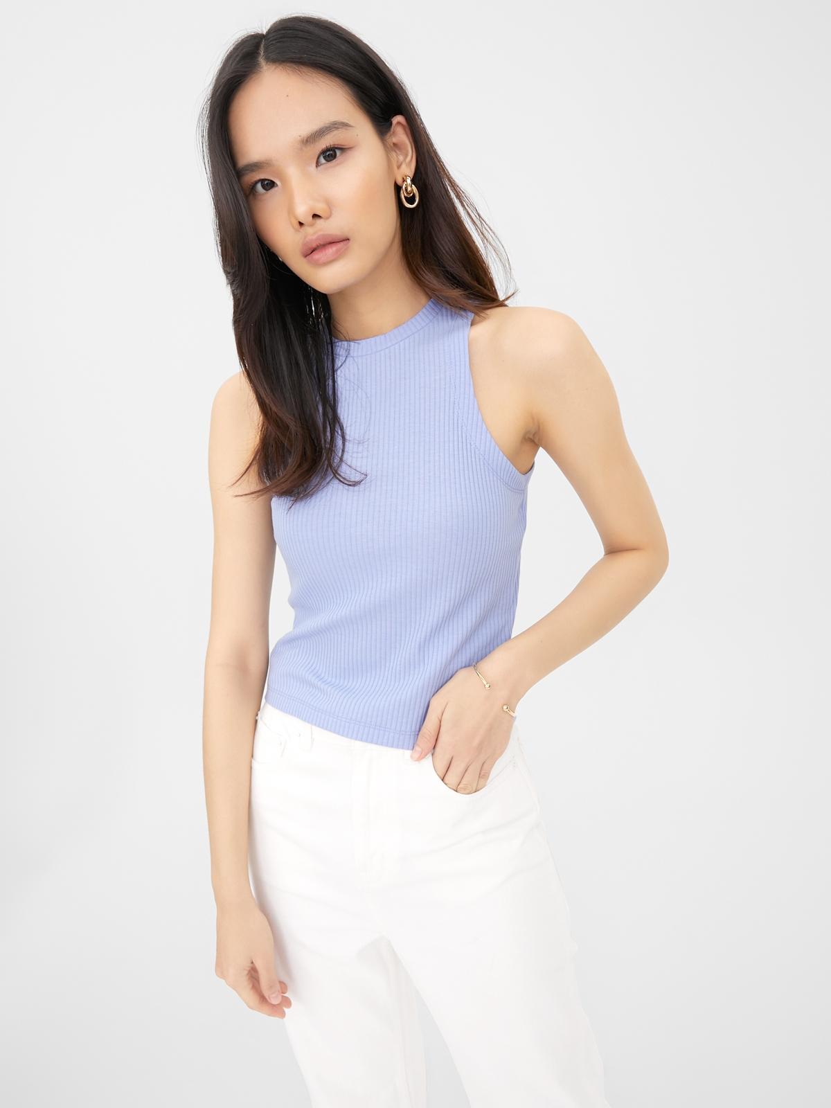 Sustainable Ribbed Tank Top - Purple