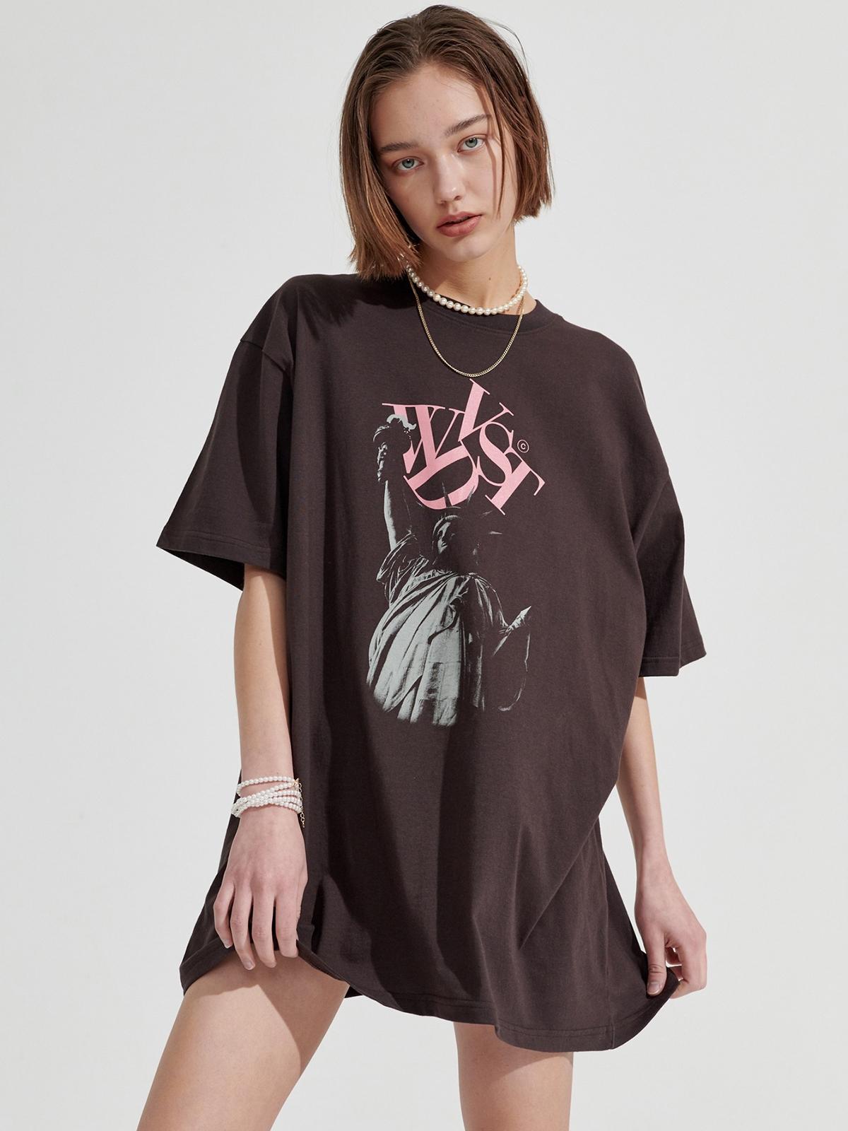 Wonder Visitor x NY Tee - Charcoal Grey