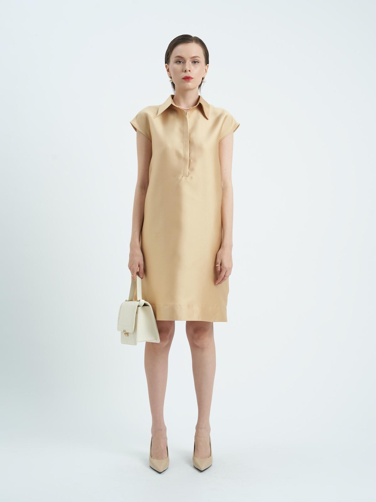 Pilar Shirt Dress - Gold Pilar Shirt Dress - Gold