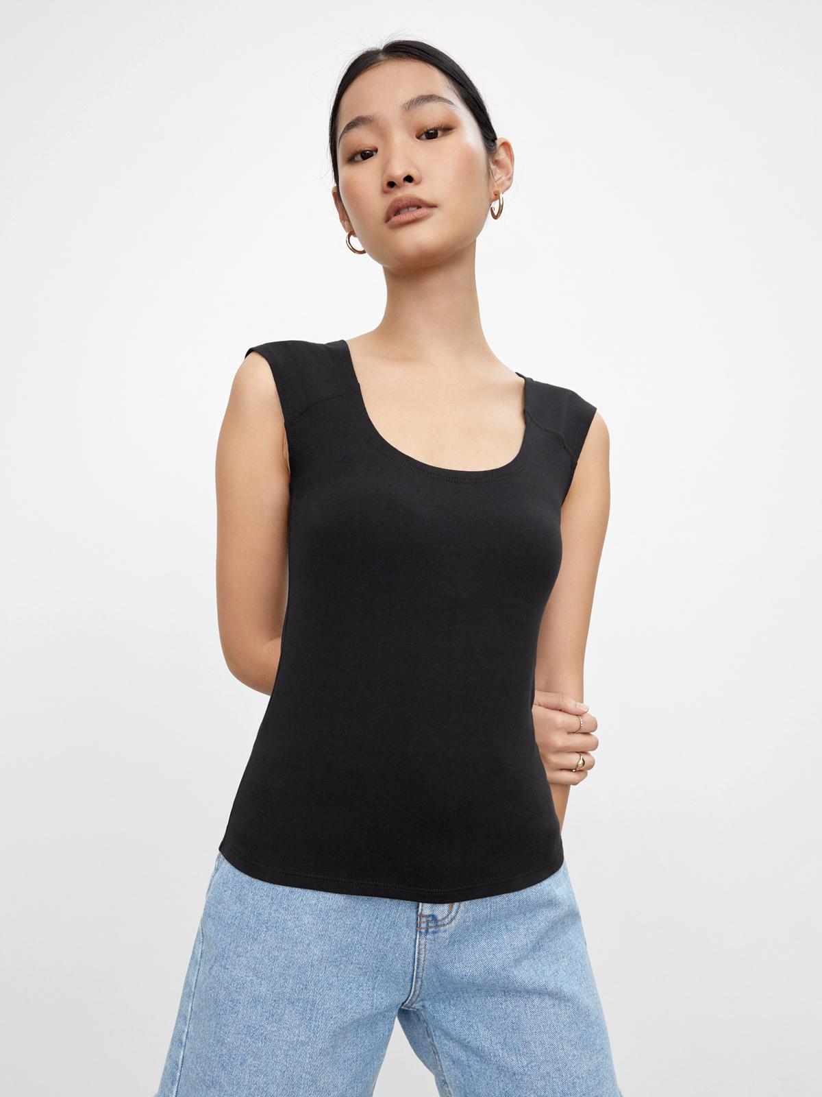 Sustainable Thick Strap Classic Tank Top - Black