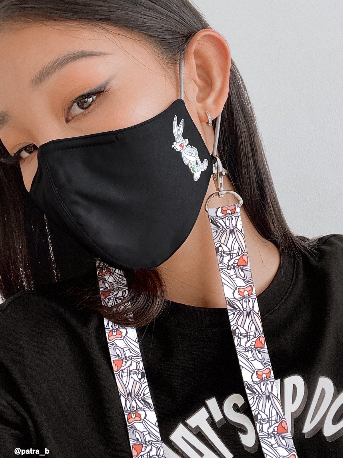 Looney Tunes Bugs Bunny Mask Strap Set - Black