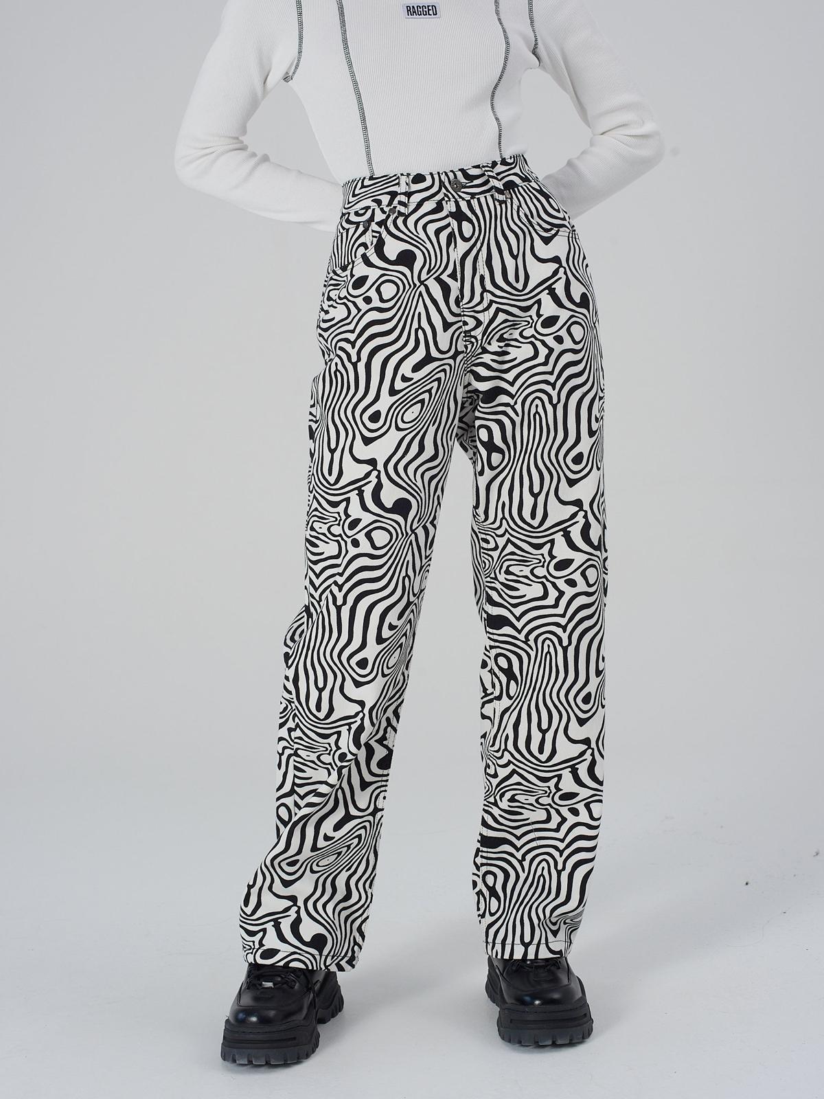 Messenger Dad Jeans - Black & White