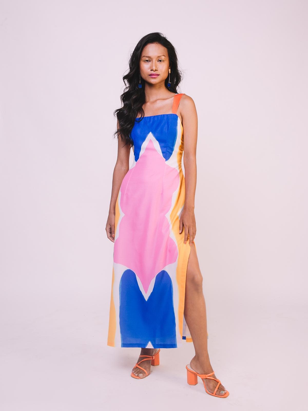 Hampstead Slip Dress - Multi Color