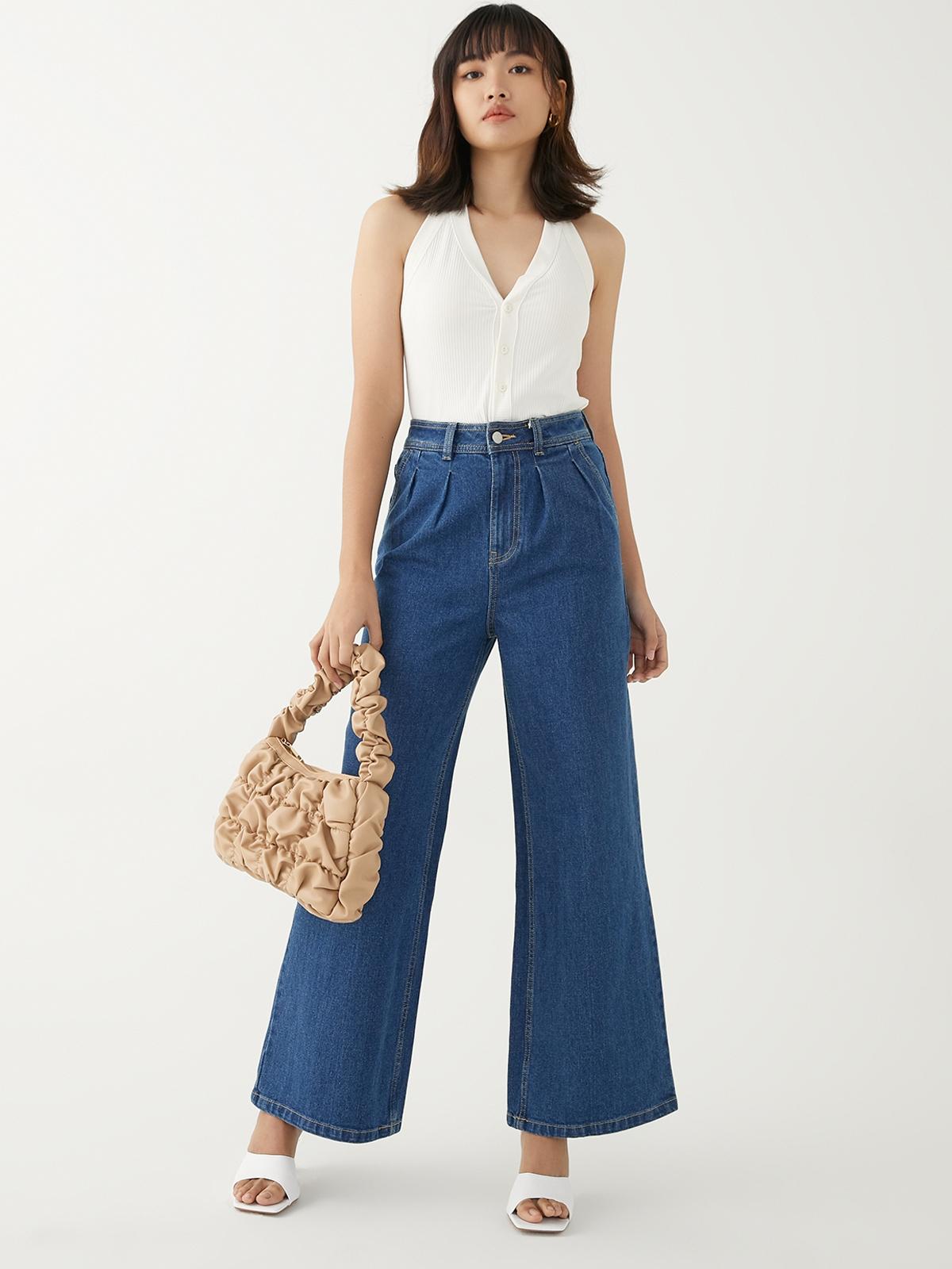 Sustainable Wide Leg Jeans - Blue