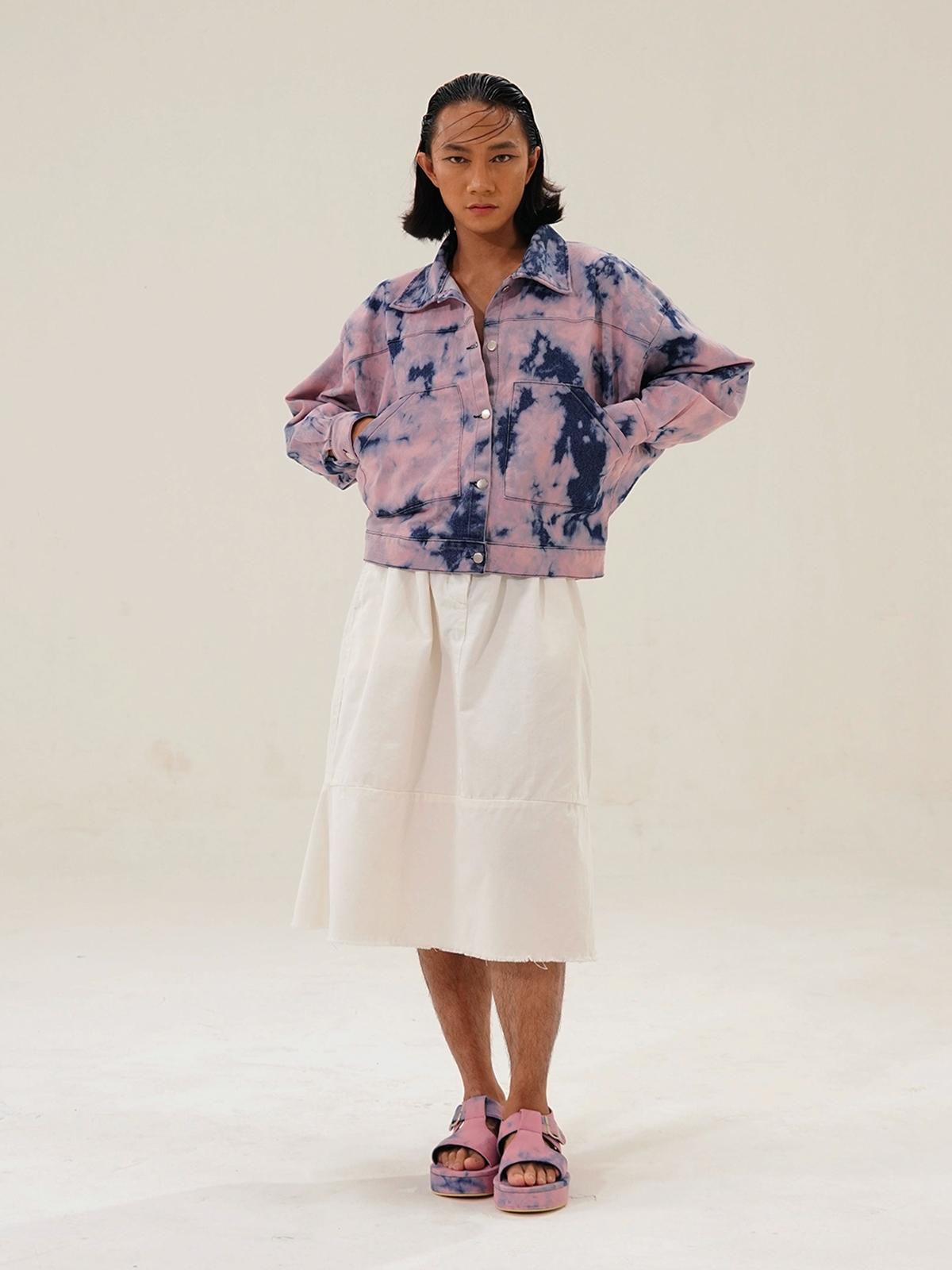 Nona x WSQ x TVF Perspective Vlore Denim Jacket Acid - Pink