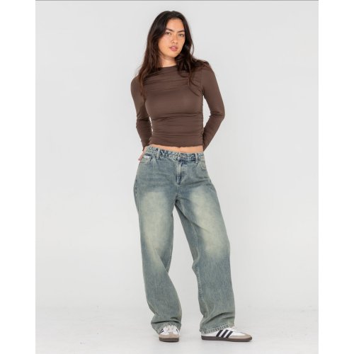 Plain Jane Ruched Long Sleeve Top
