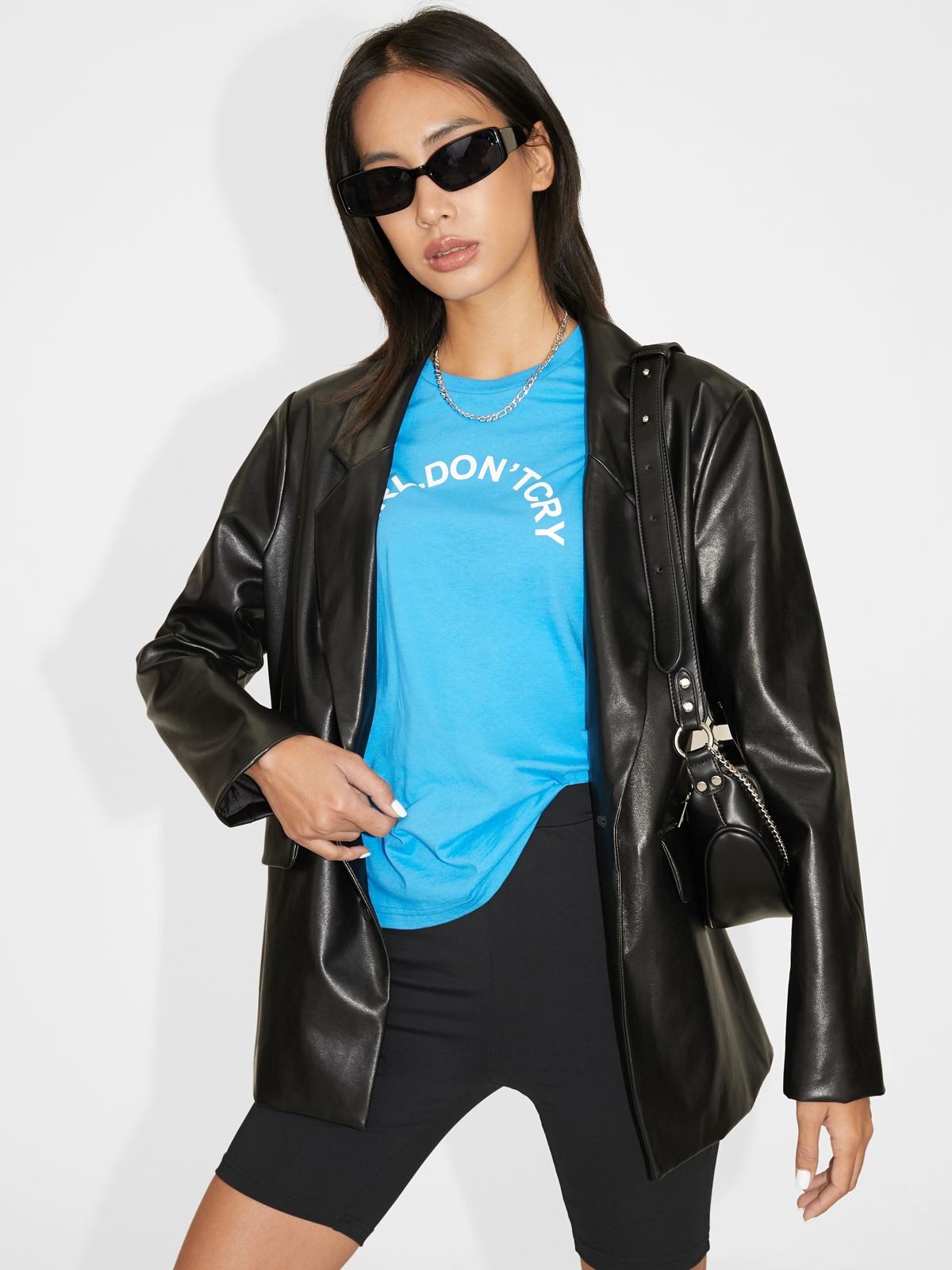 Sustainable Cotton Girl, Don't Cry Graphic Tee - White